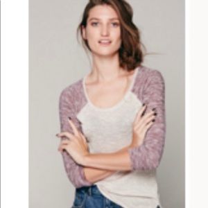 Free people baseball t shirt